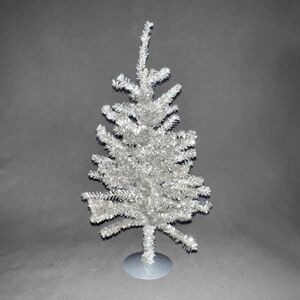 15" Festive Silver Table-top Christmas Tree